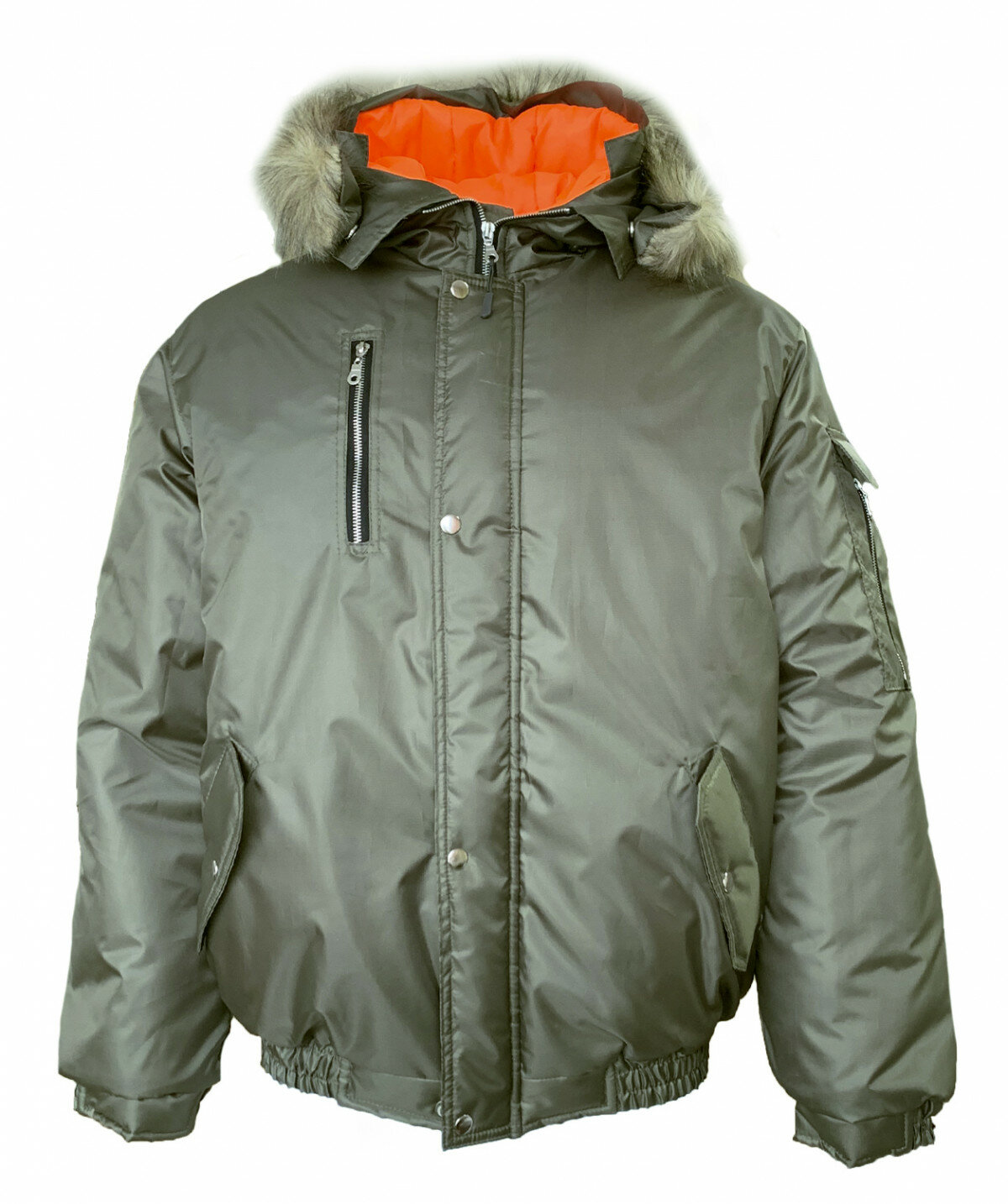 Куртка утепленная "Аляска-Анталекс", короткая, хаки, р. 52-54, рост 182-188. Размер:112-116. Рост:182-188