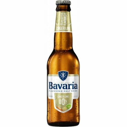 Пиво светлое фильтрованное Bavaria (Бавария) Ginger&Lime безалкогольное 0,33 л х 8 бут.