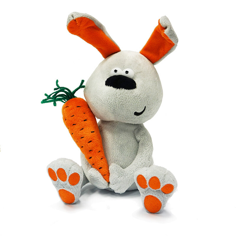 Мягкая игрушка для детей Maxitoys ДуRашки, заяц с морковкой, 22 см