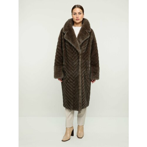 Пальто ALEF, размер 54, коричневый пальто размер 54 коричневый
