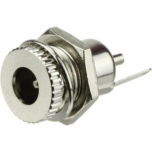 Разъем Гнездо питания 5521 в корпус металл с гайкой 173₽