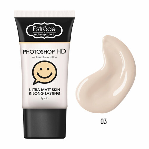 Тональный крем Estrade Photoshop HD, тон: 03, универсальный беж