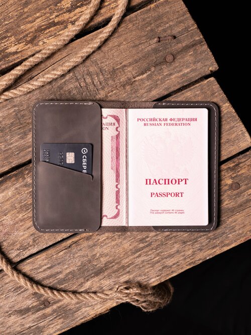Обложка для паспорта RANCHO, серый