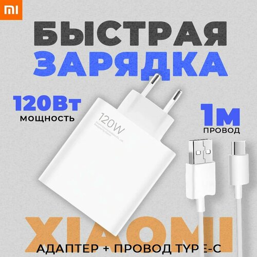 Сетевое зарядное устройство Xiaomi Mi для телефона Type-C 120W сетевое зарядное устройство xiaomi 120w type a mdy 13 ee