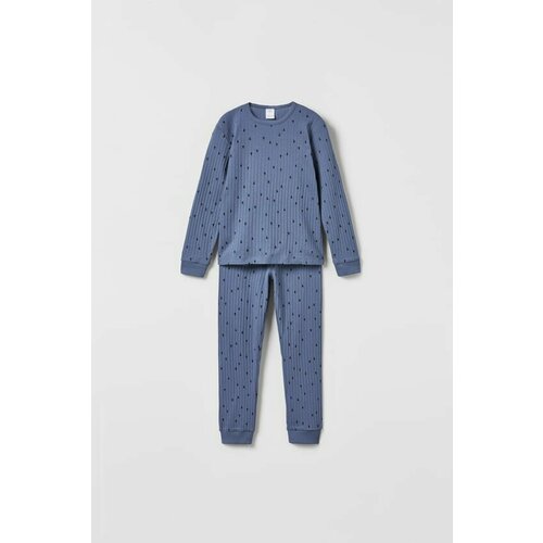 Пижама Zara, размер 116, синий пижама zara размер 140 белый синий