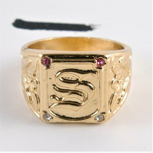 Печатка, размер 20, бирюзовый, розовый кольцо перстень печатка глаз дьявола дракона