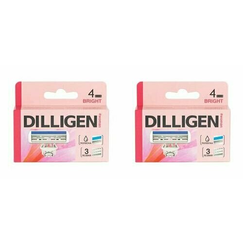 DILLIGEN Кассеты сменные женские 4 шт, Bright, 2 уп.