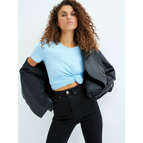 фото Футболка zarina, размер xl (ru 50)/170, голубой