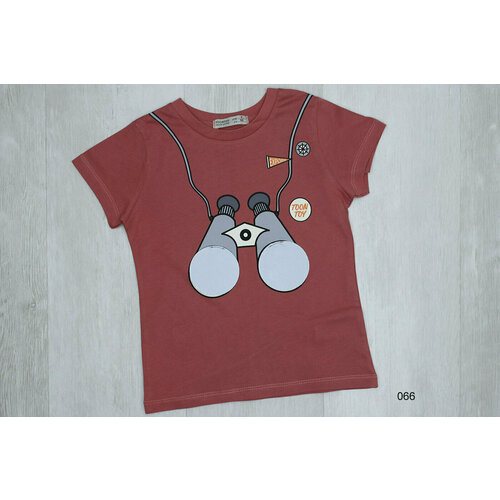 фото Футболка toontoy, размер 116, коричневый