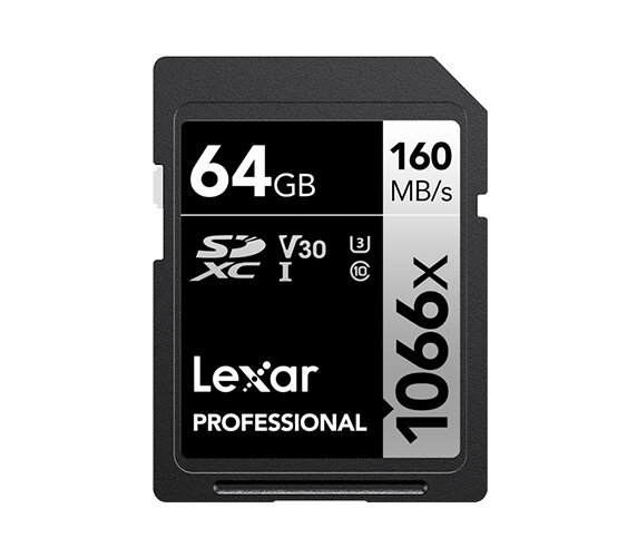 Карта памяти 64Gb - Lexar SDXC Pro Cl10 U3 V30 LSD1066064G-BNNNG