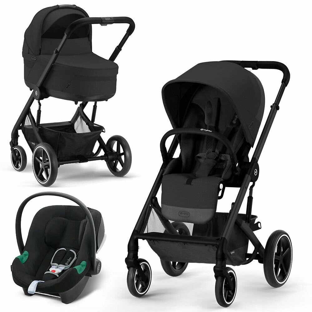 Детская коляска 3 в 1 Cybex Balios Moon Black