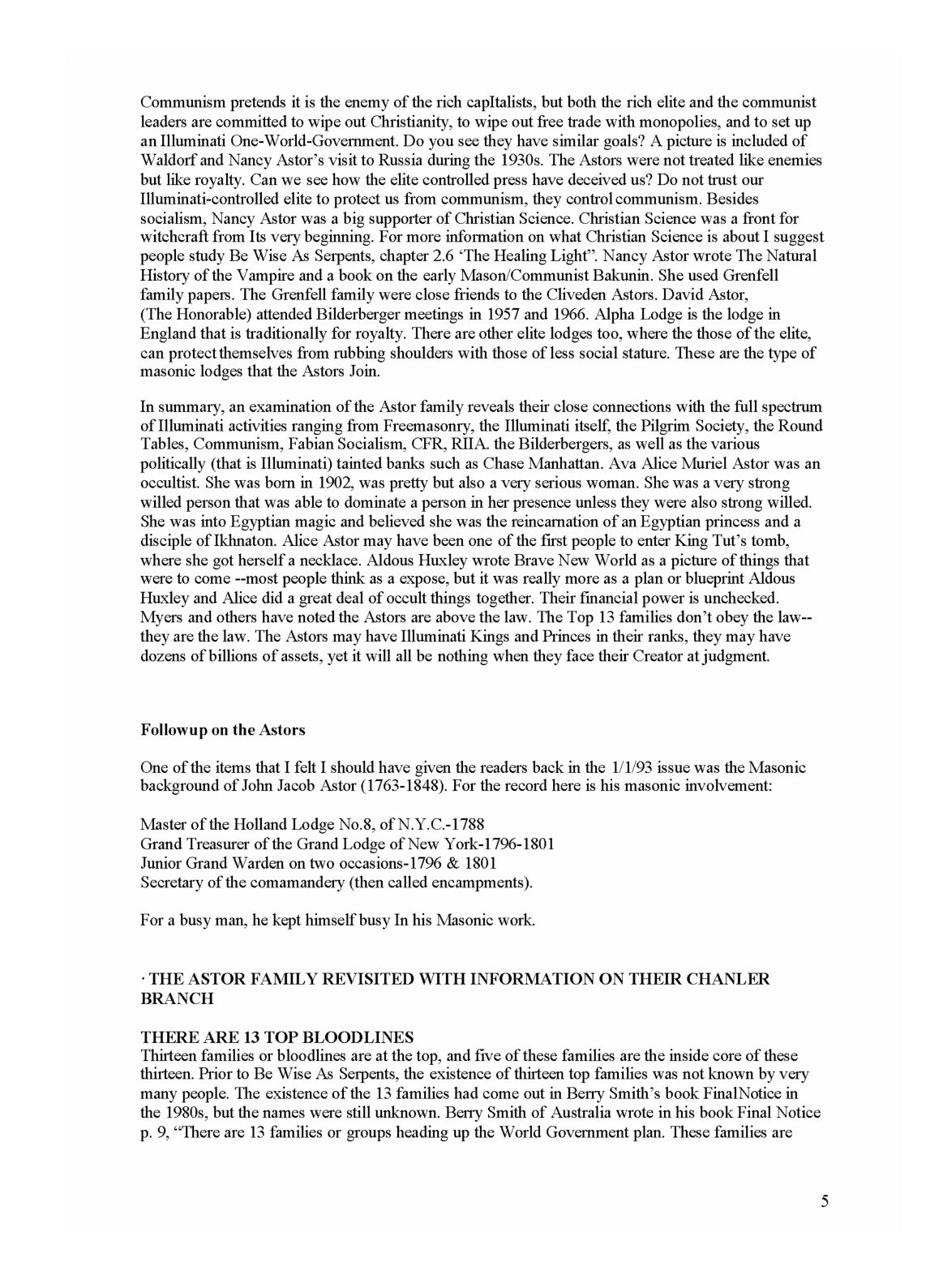 Bloodlines Of The Illuminati, By Fritz Springmeier - фото №7