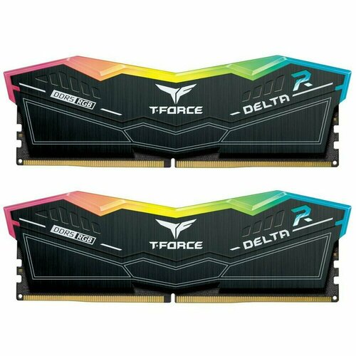 ОЗУ Team Group T-Force Delta RGB Black Gaming Memory FF3D532G7200HC34ADC01 32GB DDR5 7200 DIMM UD-D5 16GBx2 CL34-42-42-84 14V 15501₽