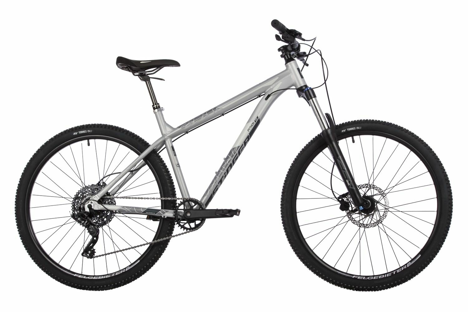 Велосипед Stinger Python Evo 27.5" (2023) (Велосипед STINGER 27.5" PYTHON EVO серый, алюминий, размер 16")