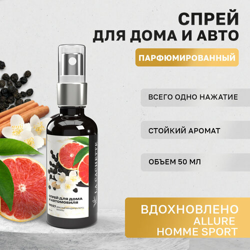 Парфюм для авто и дома M027 Allure homme Sport, 50 мл спрей (Мужской аромат)