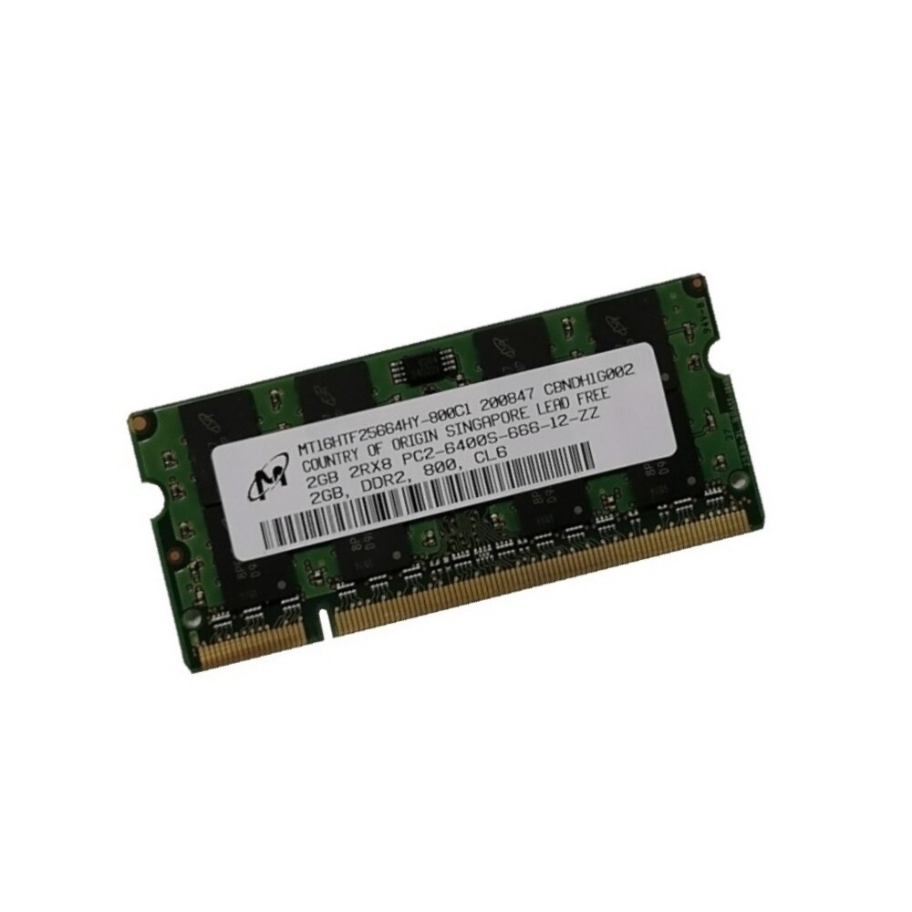 ОЗУ So-Dimm 2Gb PC2-6400, DDR2-800 Micron MT16HTF25664HY-800C1