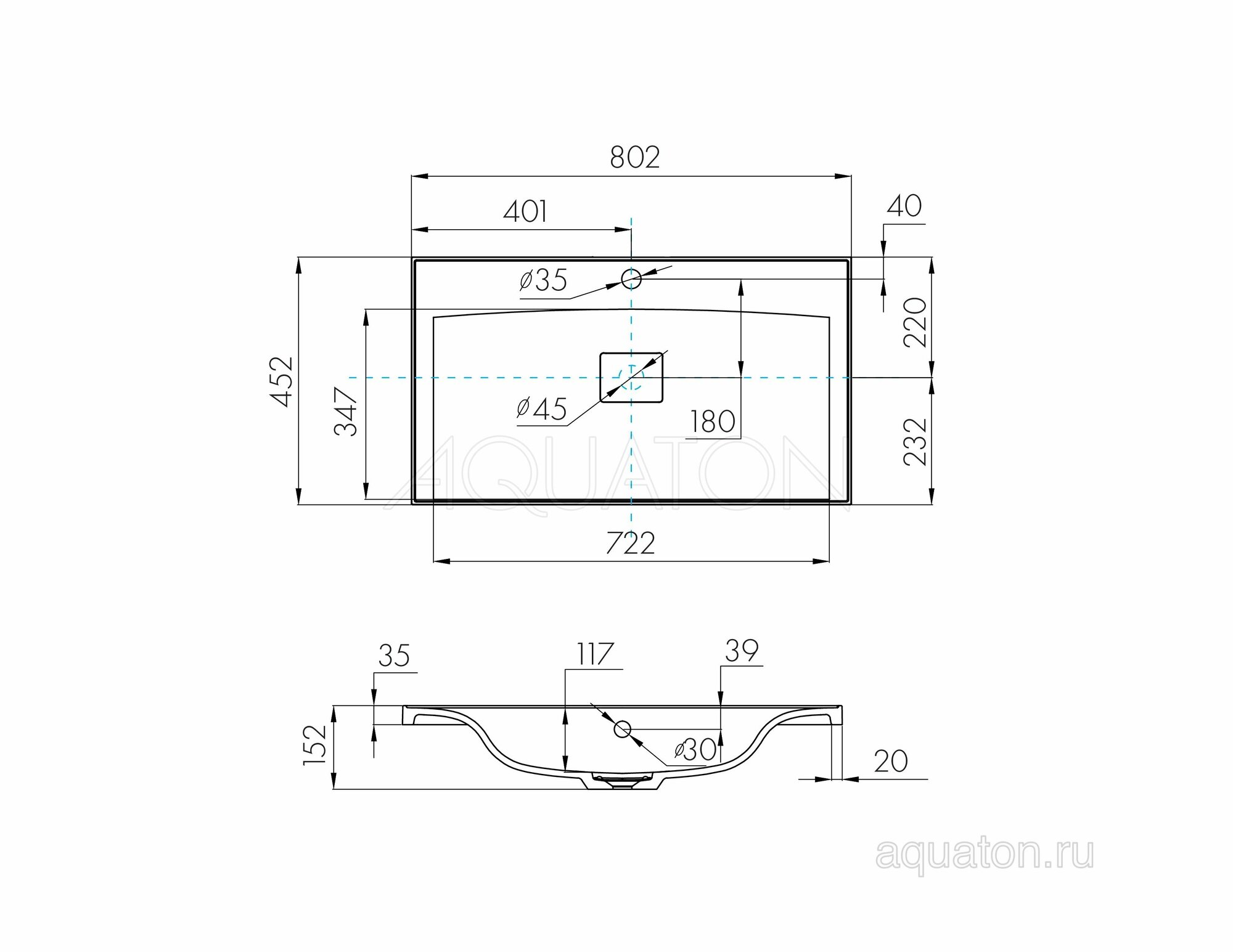 Раковина AQUATON Айрис M 800 белая 1A73263KAG010 * - фотография № 8