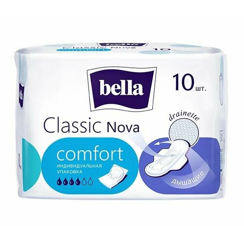 фото Прокладки женские bella classic nova сomfort, 10 шт.