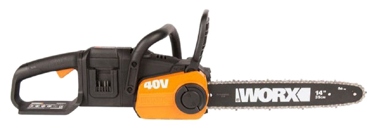 Садовая пила WORX WG384E 2 аккумулятора бесщеточный двигатель 4600 об/мин