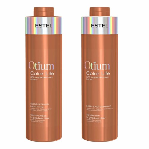 Estel Professional Набор для окрашенных волос OTIUM COLOR LIFE, шампунь 1000 мл + бальзам 1000 мл estel otium color life для окрашенных волос набор шампунь 1000 мл бальзам 1000 мл маска 300 мл