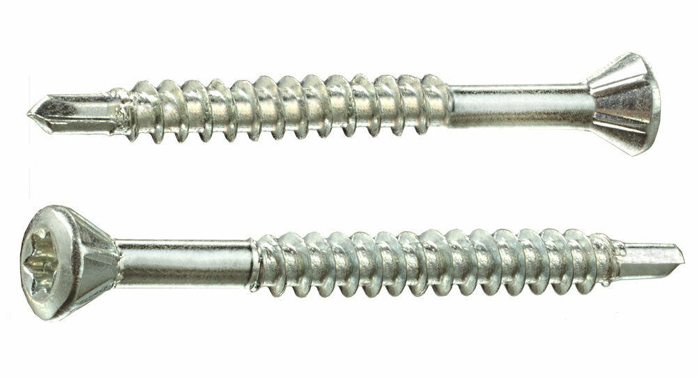 фото Саморез для массивной доски и паркета Rusconnect 3,2х35 мм белый (150 шт.) + бита TX10*25 мм