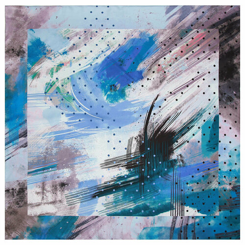 фото Платок fabretti,90х90 см, голубой