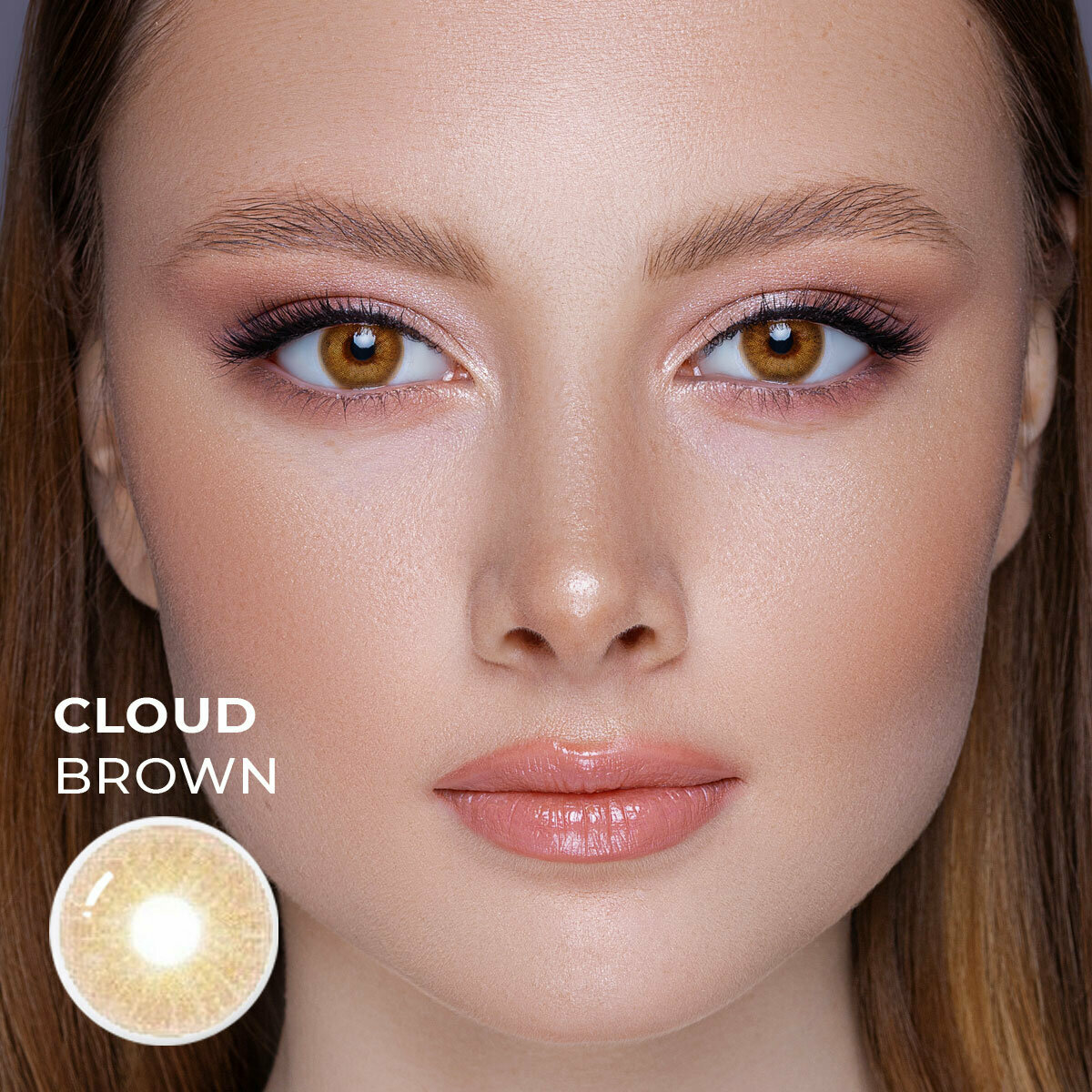 Цветные контактные линзы URBAN LAYER ru Cloud Brown -4.5, 2шт