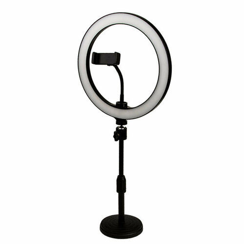 Кольцевая светодиодная лампа LP 26см 12Вт 3000-6000К со штативом 58см с держателем для смартфона 127500₽