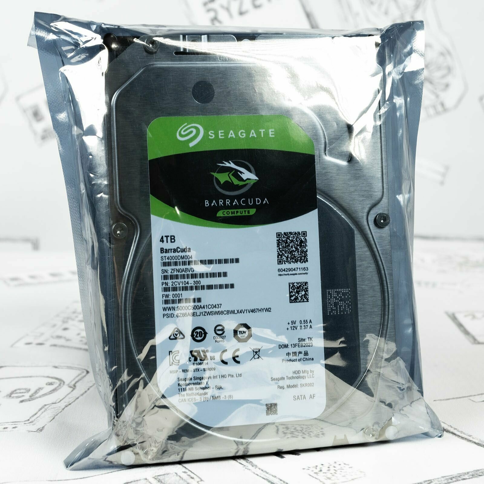 Жесткий диск 3.5 4 Tb 5400 rpmrpm 256 MbMb cache Seagate Barracuda SATA III 6 Gb/s ST4000DM004