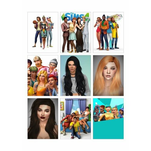 обложка на зачетную книжку the sims симс 1 Наклейки The Sims, Симс №1