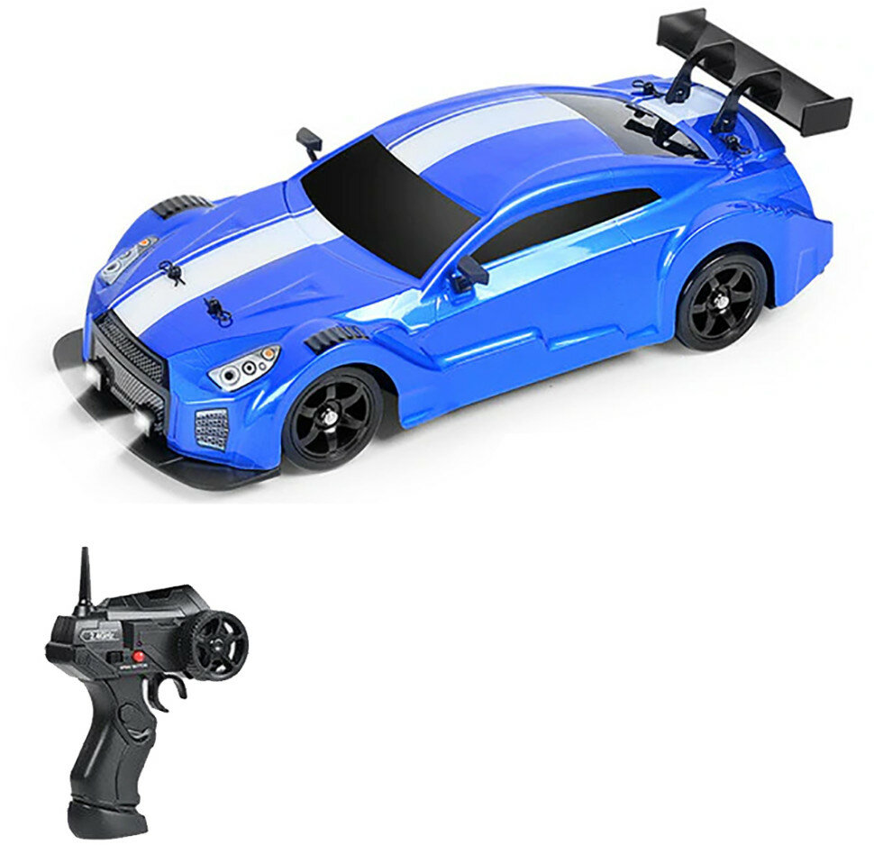 Радиоуправляемая машина для дрифта HB Nissan GTR (4WD, свет, пар, акб, 1:16) - SC16A02-1 (SC16A02-1)