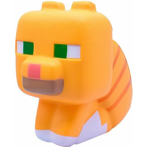 Игрушка-антистресс сквиш Minecraft: Полосатый Кот Mega (13 см)