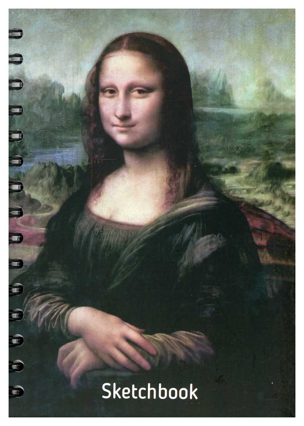 Скетчбук Да Винчи, Мона Лиза, 100 листов, А5 Попурри - фото №1