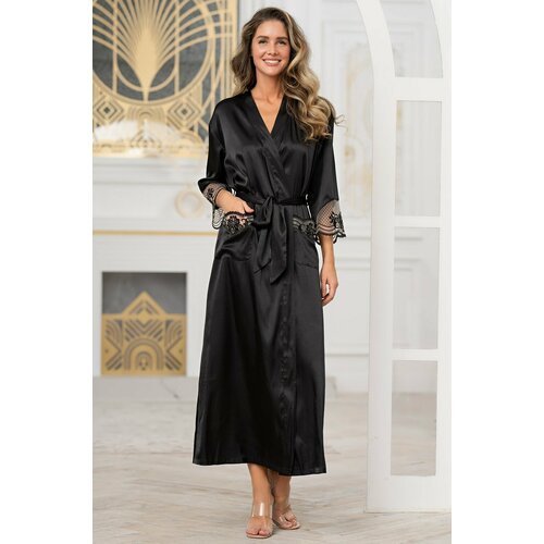 фото Халат mia-amore, размер lxl, черный