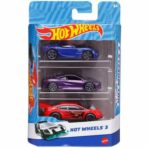 Набор машинок Mattel Hot Wheels 3 машинки №53 hot wheels машинки коллекционные в мотивационном наборе