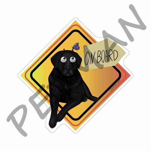 Наклейка на автомобиль Лабрадор