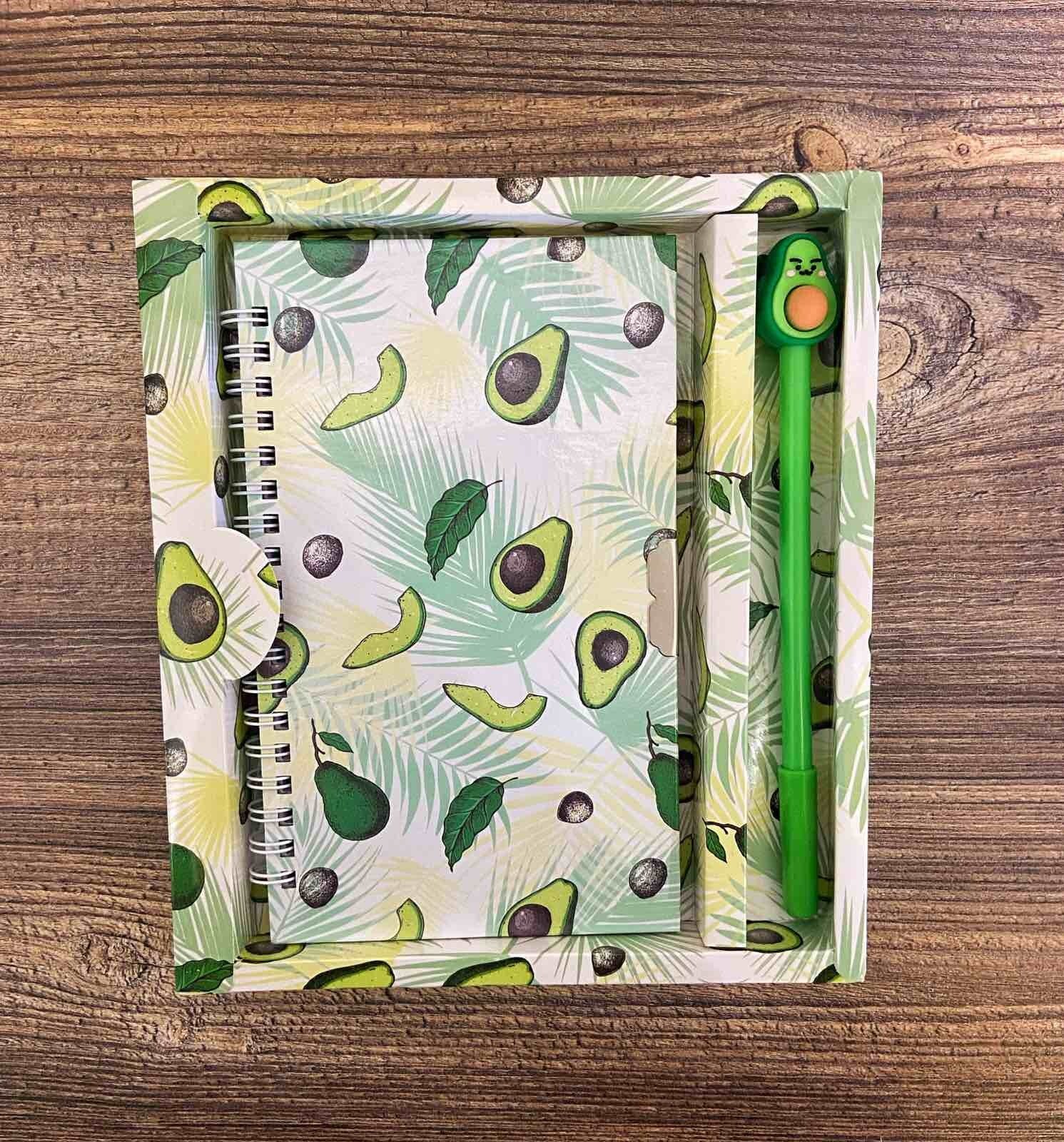 фото Блокнот / Блокнот с замком + ручка "Авокадо и Папоротник", зеленый