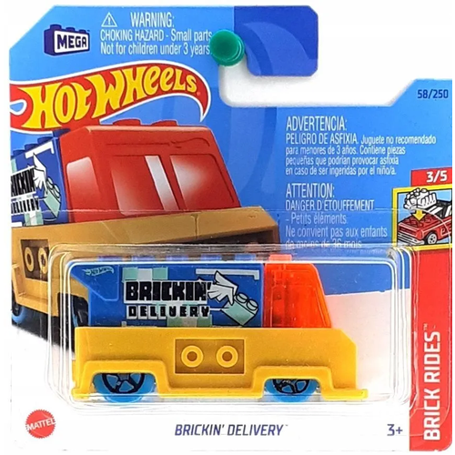 Машинка Hot Wheels 5785 (Brick Rides) Brickin' Delivery, HKJ87-N521 hot wheels машинка базовой коллекции brickin delivery 5785 hkj87