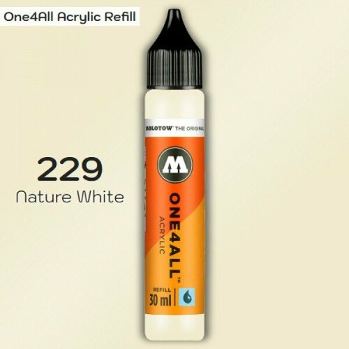 Заправка Molotow ONE4ALL акриловая 229 натуральный белый, (Nature White), 30мл