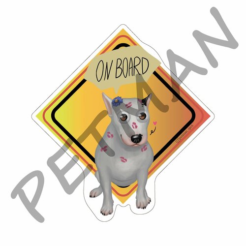 Наклейка на автомобиль Бультерьер