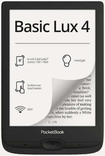 Изображение товара Электронная книга PocketBook 618 Basic Lux, Ink Black (PB618-P-WW)