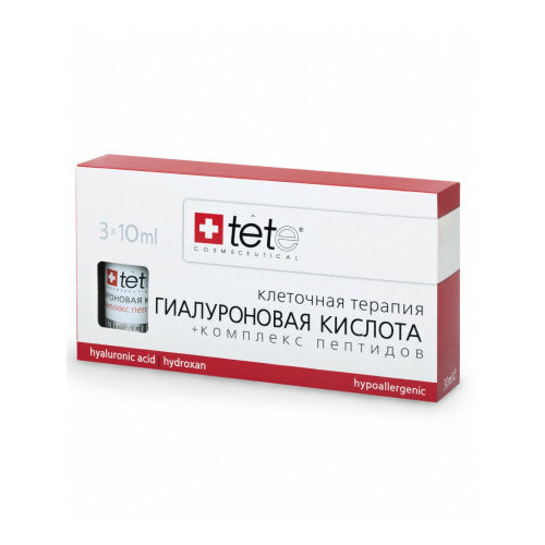 Гиалуроновая кислота с комплексом пептидов TETe Cosmeceutical Hyaluronic Acid and Peptides tete cosmeceutical hyaluronic acid peptides средство для лица гиалуроновая кислота с комплексом пептидов 10 мл 3 шт