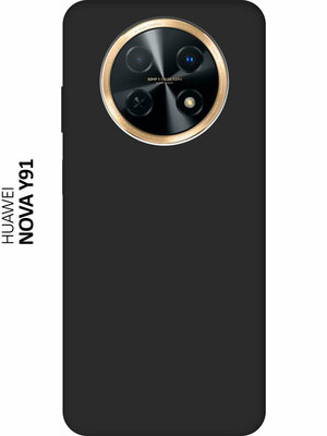 Матовый чехол на Huawei nova Y91 / Хуавей нова У91 Soft Touch черный