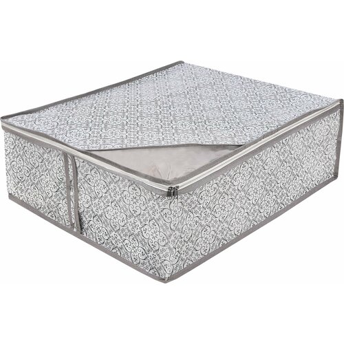 Кофр для хранения одеял подушек BUTLER 00516 серый с узором 50х58х19см 549₽