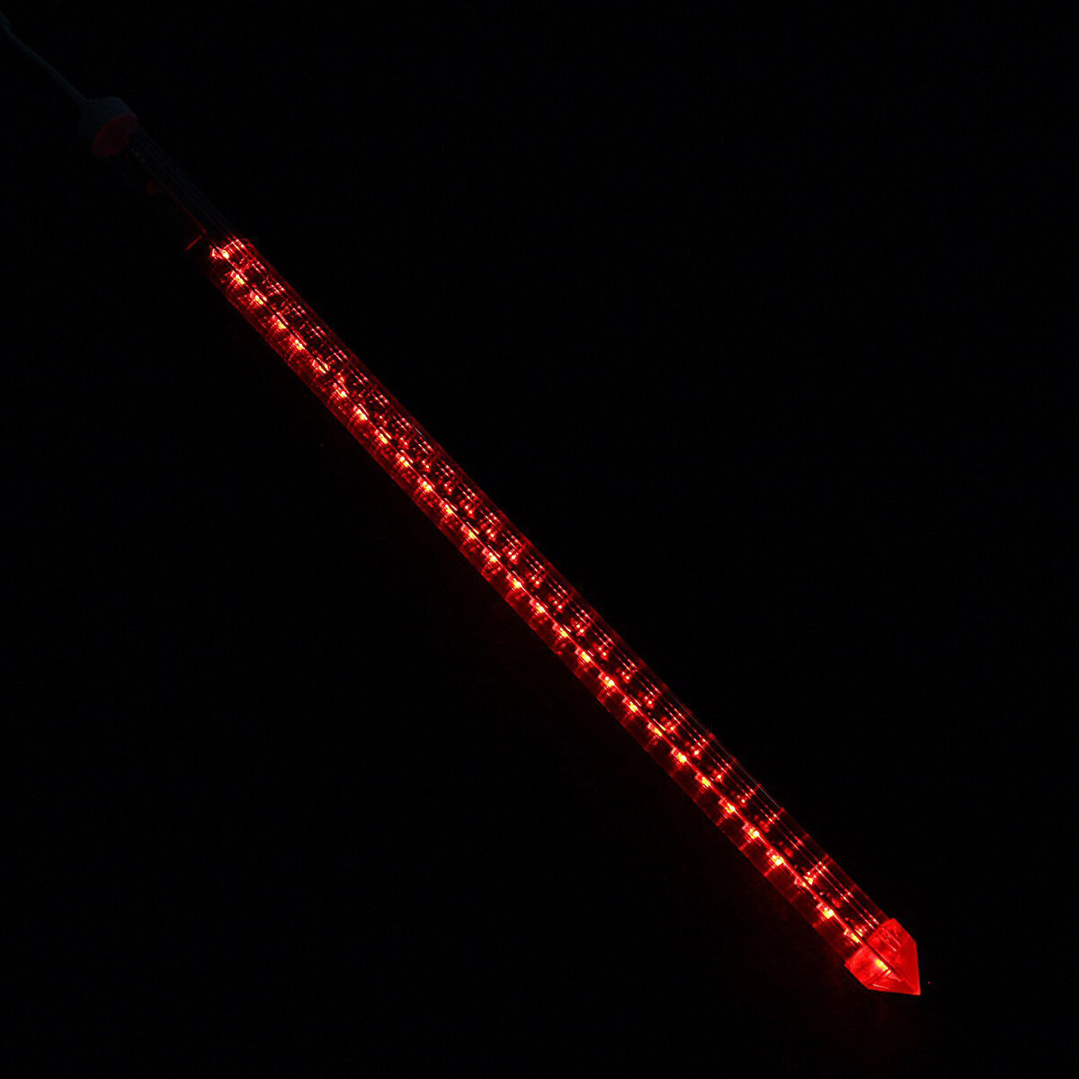 Светодиодная сосулька (Snowfall), двухсторонняя, 48 красных светодиодов, длина 80 см, диаметр 28 мм, 230 В
