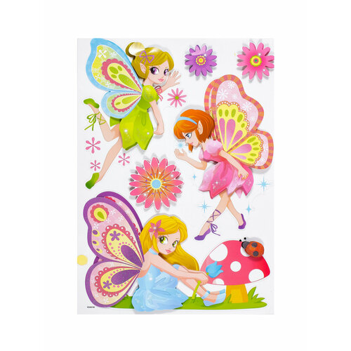 Наклейки для декора Девочки с крылышками 41х29см 447₽