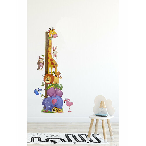 Ростомер детский наклейка на стену Жираф размер 60х32 cм China Dans артикул RCA2802V 03 04 06 giraffe 447₽