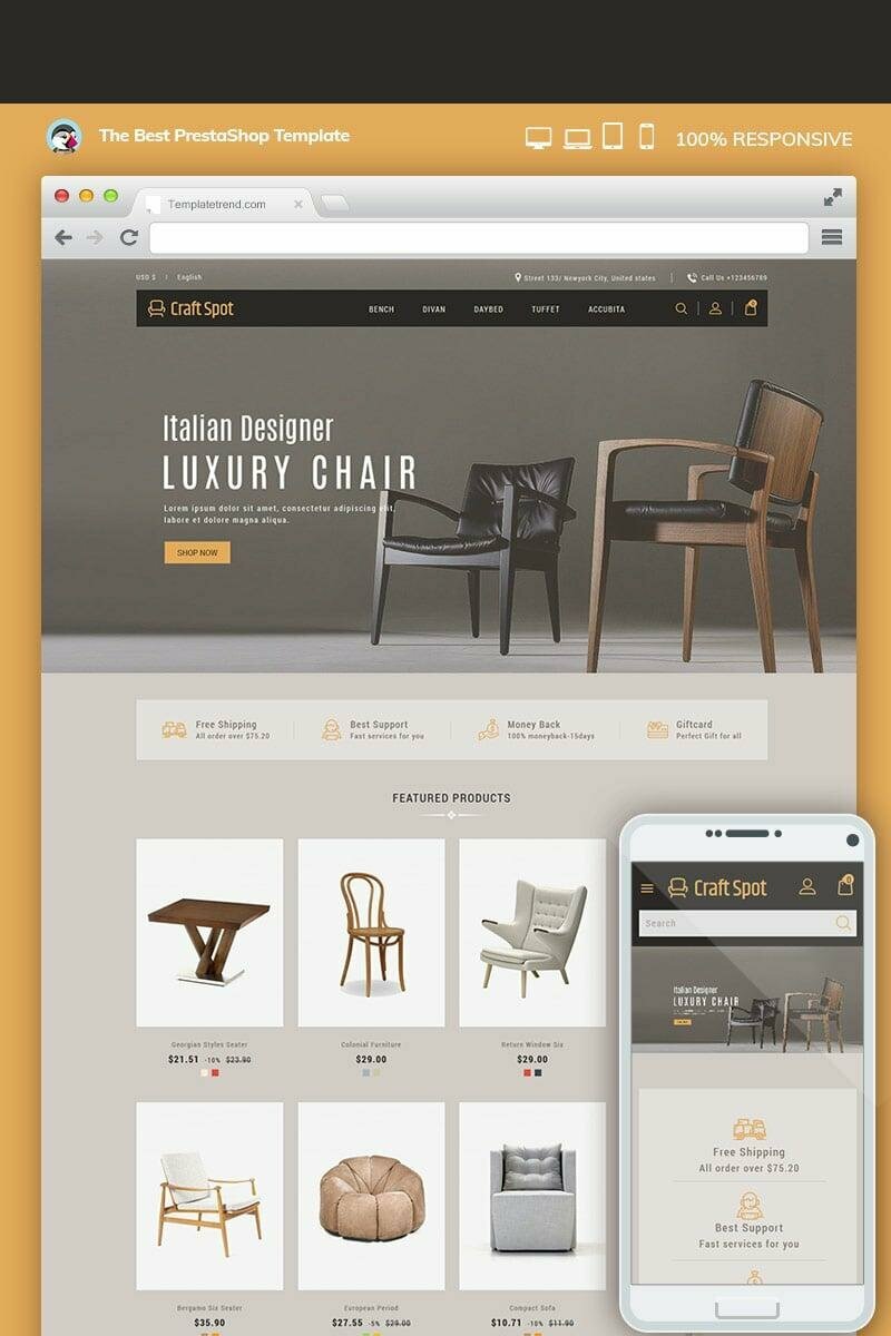 фото Craft Furniture Interior Тема PrestaShop