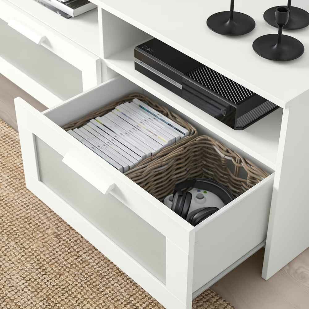 Тумба под ТВ, белый, 180x41x53 см. икеа Бримнэс, IKEA Brimnes — фото 1