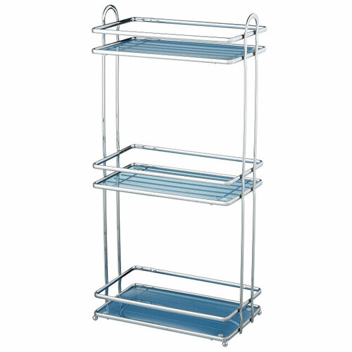 Полка для ванной прямая 3-х ярусная vitarta palermo синий хром 8736₽